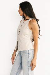 Luz Denim Vest | Baltic Born Ecru