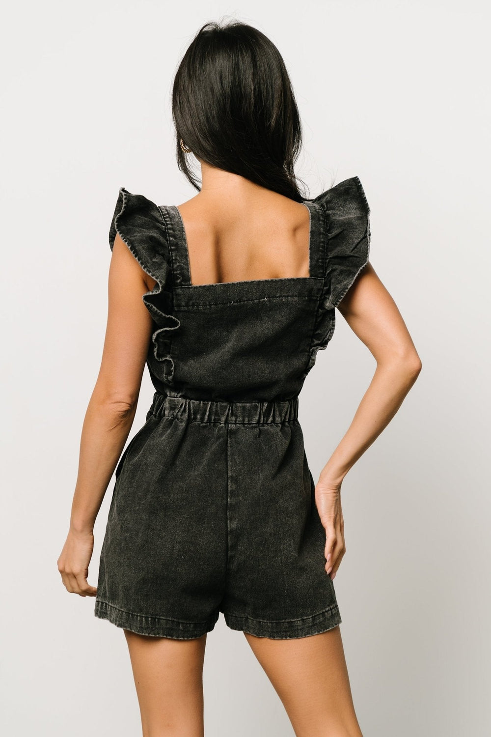 Montgomery Denim Romper | Baltic Born Black