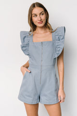 Montgomery Denim Romper | Baltic Born Dusty Blue