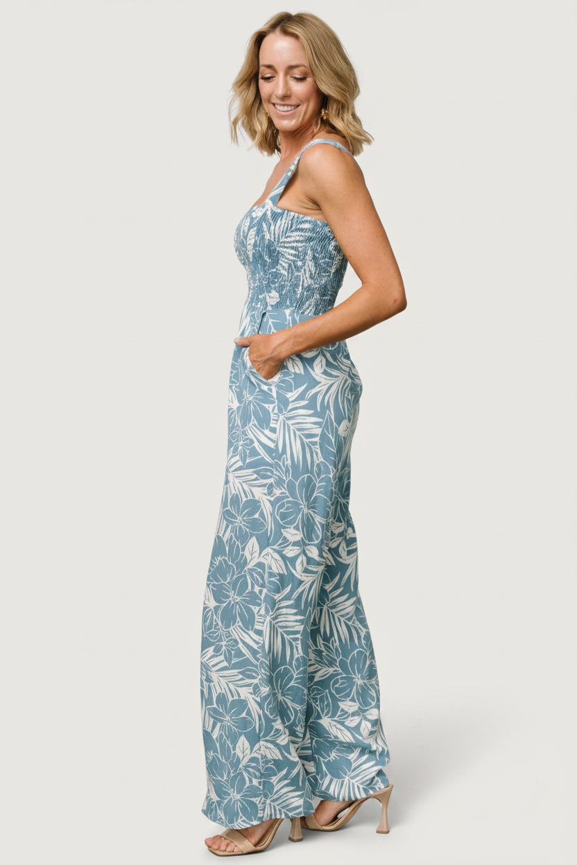 Keely Tank Jumpsuit | Baltic Born Blue Print