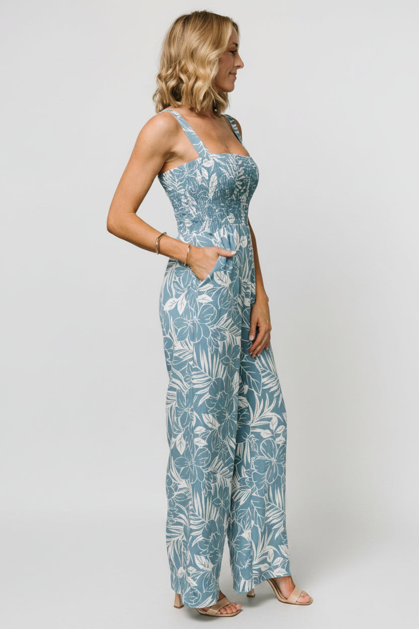 Keely Tank Jumpsuit | Baltic Born Blue Print