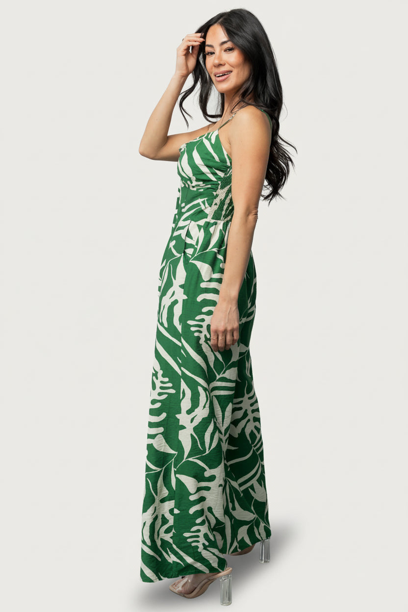 Linda Jumpsuit | Baltic Born Green Print