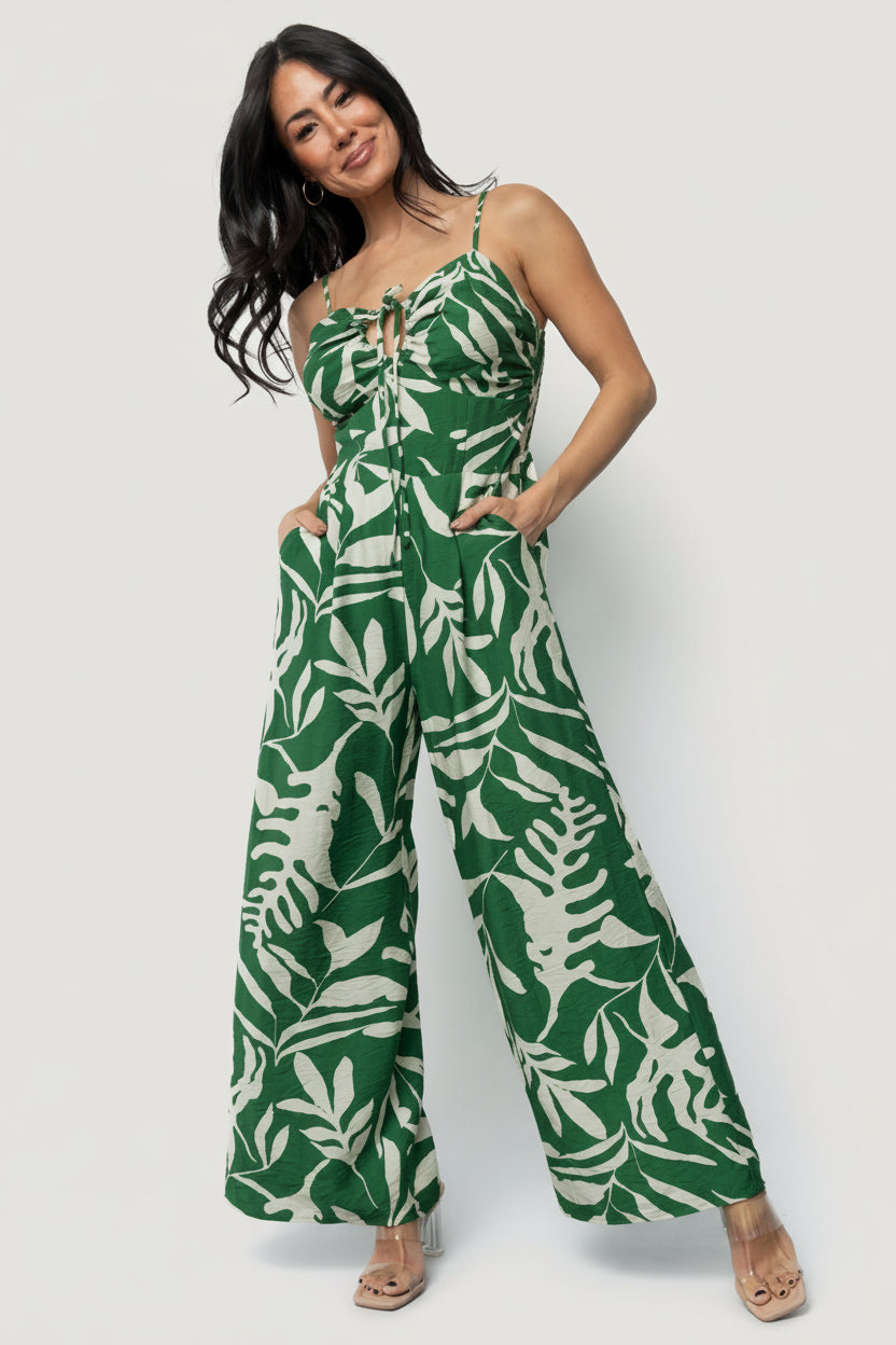 Linda Jumpsuit | Baltic Born Green Print