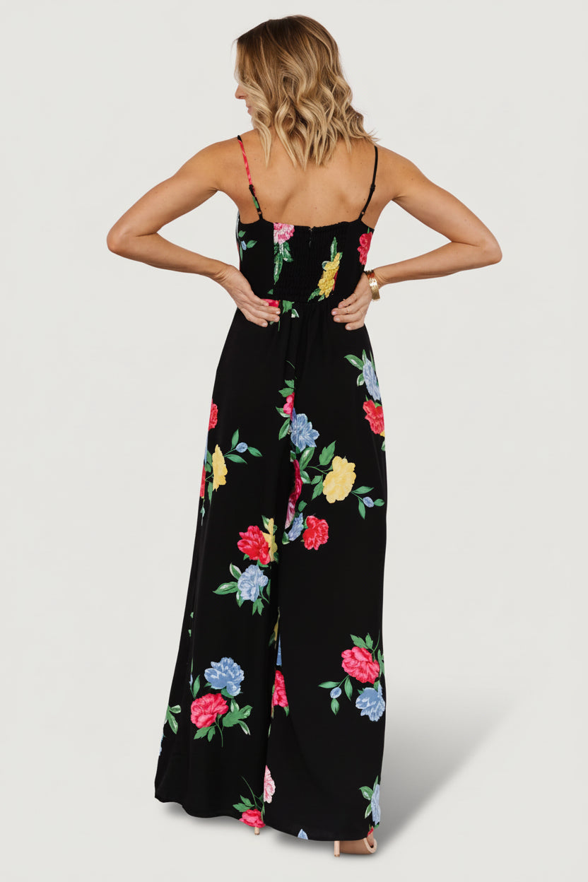 Brooklyn Wide Leg Jumpsuit | Baltic Born Black Floral