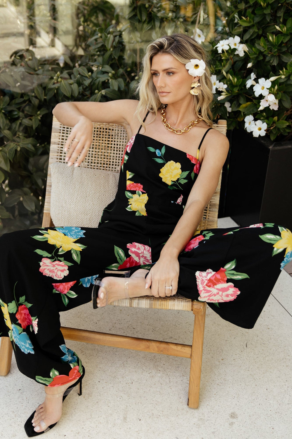 Brooklyn Wide Leg Jumpsuit | Baltic Born Black Floral