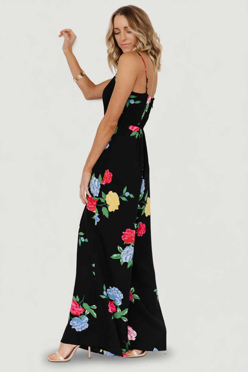 Brooklyn Wide Leg Jumpsuit | Baltic Born Black Floral