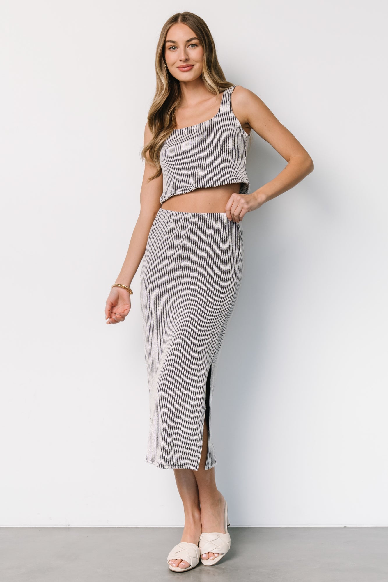 Sabrina Tank + Skirt Set | Baltic Born Blue Stripe