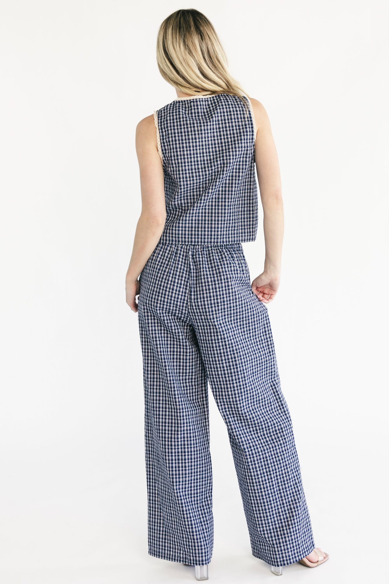 Minnie Tank + Pants Set | Baltic Born Navy Gingham
