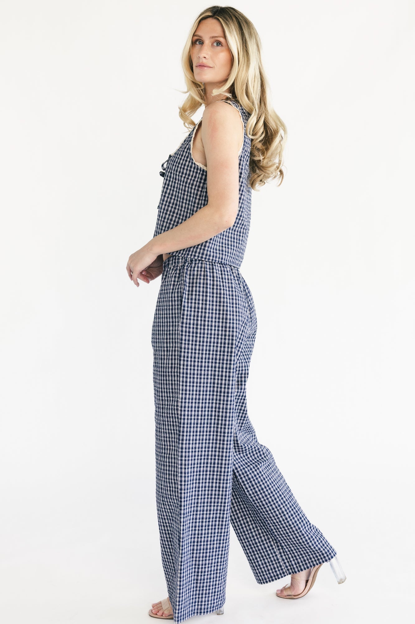 Minnie Tank + Pants Set | Baltic Born Navy Gingham