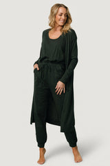 Janae Jumpsuit + Cardigan Set | Baltic Born Dark Green