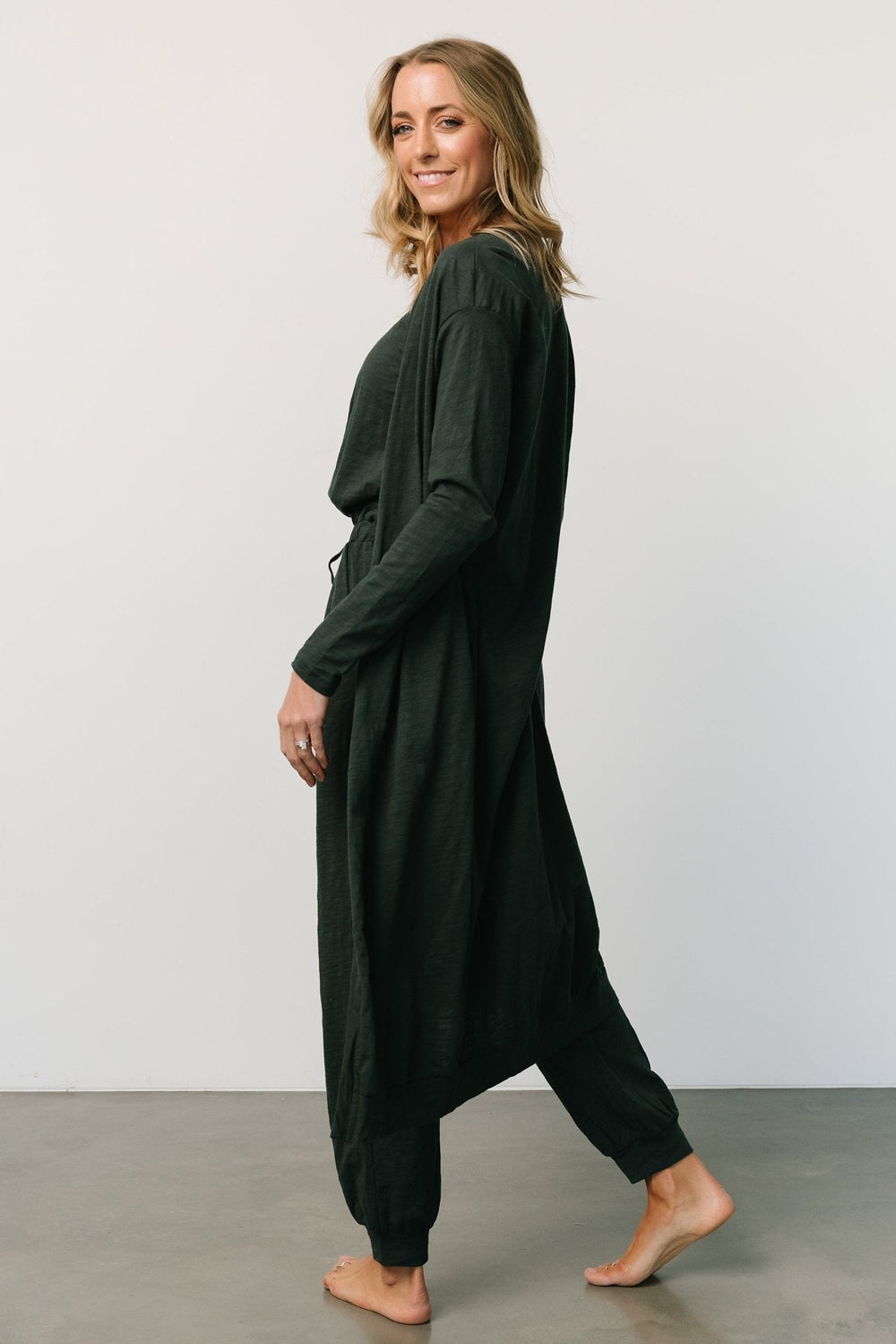 Janae Jumpsuit + Cardigan Set | Baltic Born Dark Green