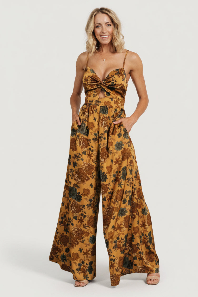 Khloe Wide Leg Jumpsuit | Baltic Born Gold Multi