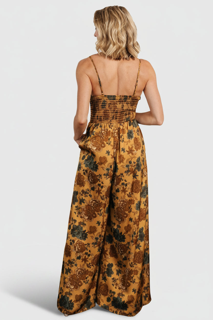 Khloe Wide Leg Jumpsuit | Baltic Born Gold Multi