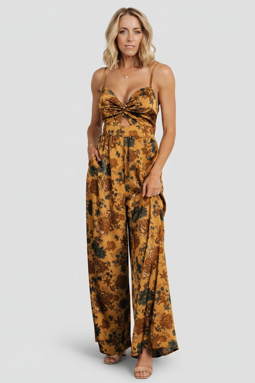 Khloe Wide Leg Jumpsuit | Baltic Born Gold Multi