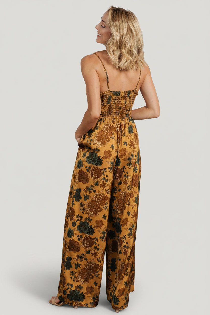 Khloe Wide Leg Jumpsuit | Baltic Born Gold Multi
