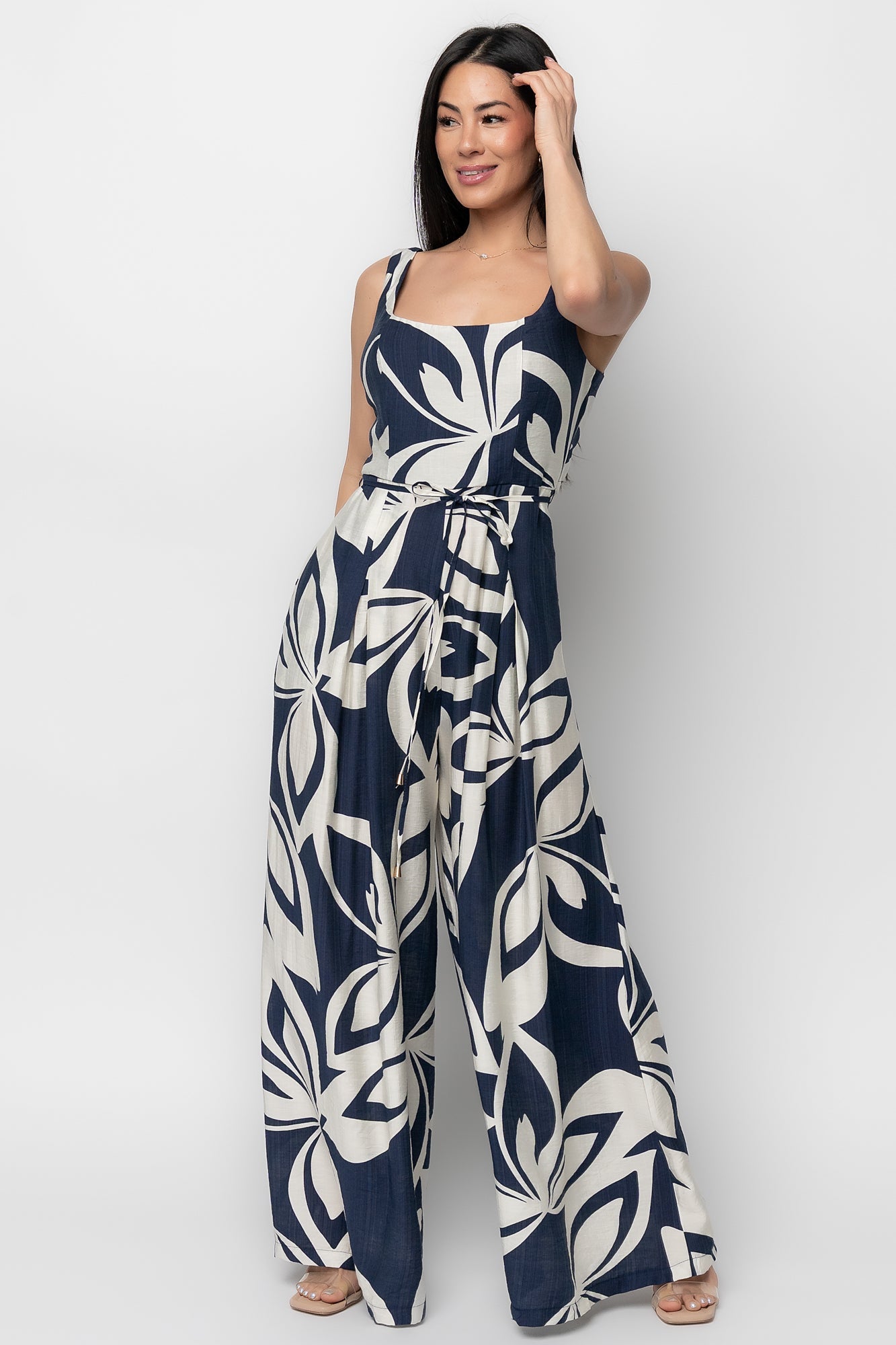 Manuela Wide Leg Jumpsuit | Baltic Born Navy Print