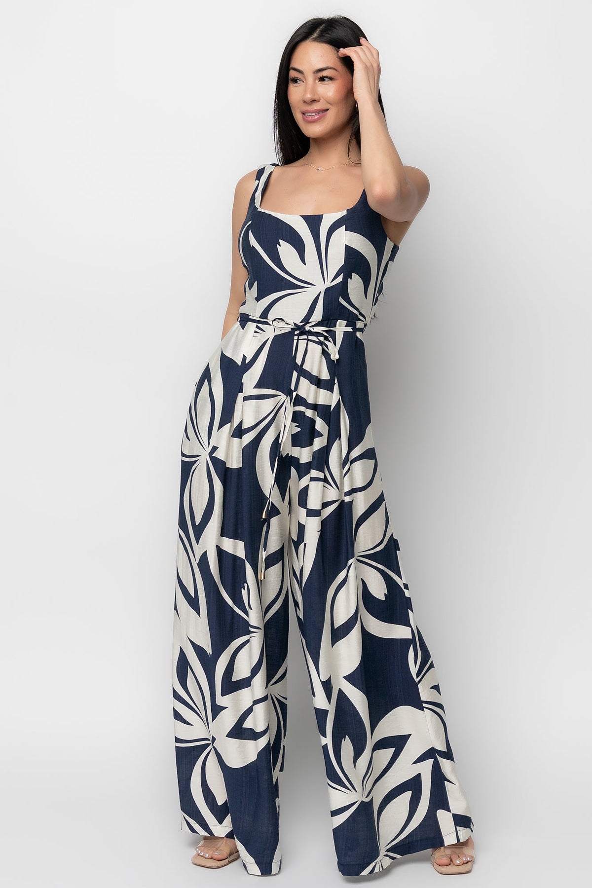 Manuela Wide Leg Jumpsuit | Baltic Born Navy Print