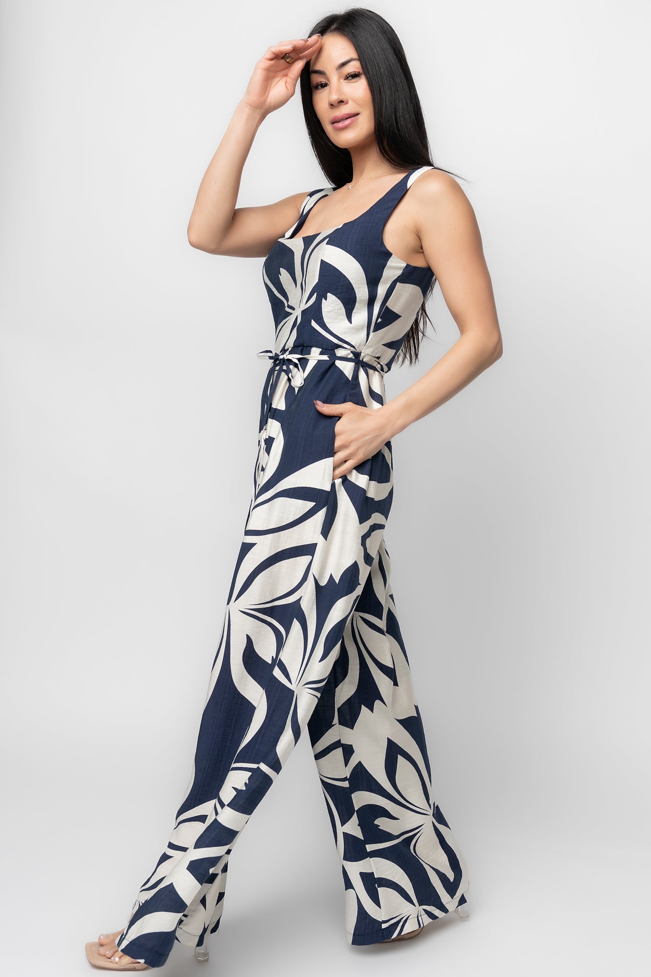 Manuela Wide Leg Jumpsuit | Baltic Born Navy Print