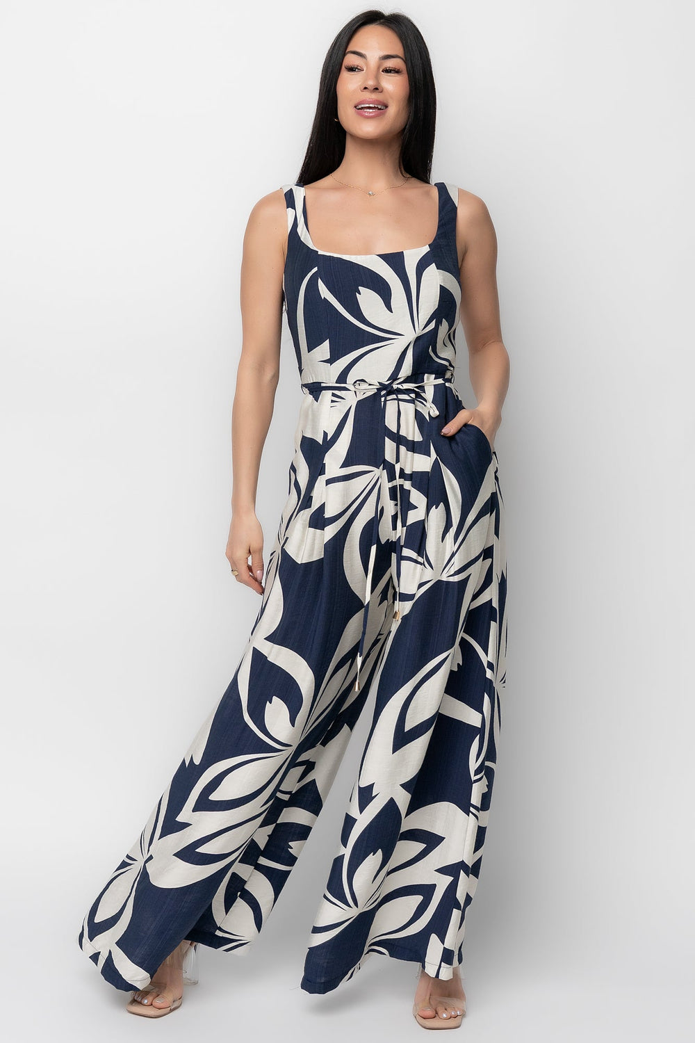 Manuela Wide Leg Jumpsuit | Baltic Born Navy Print