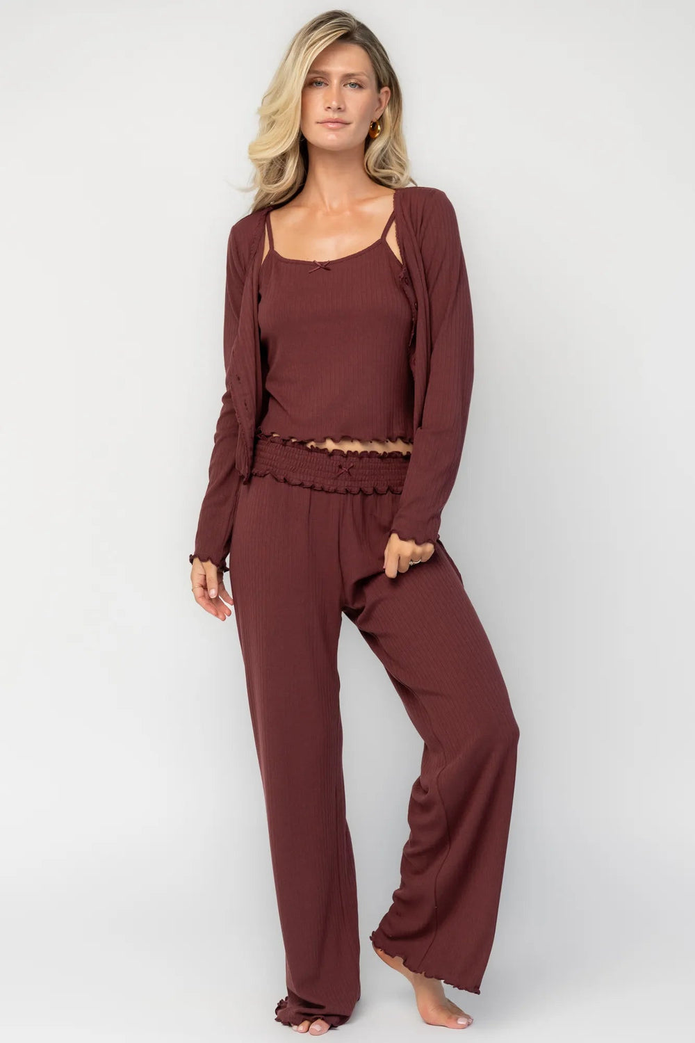 Louise Soft Knit Pajama Set | Baltic Born Mulberry