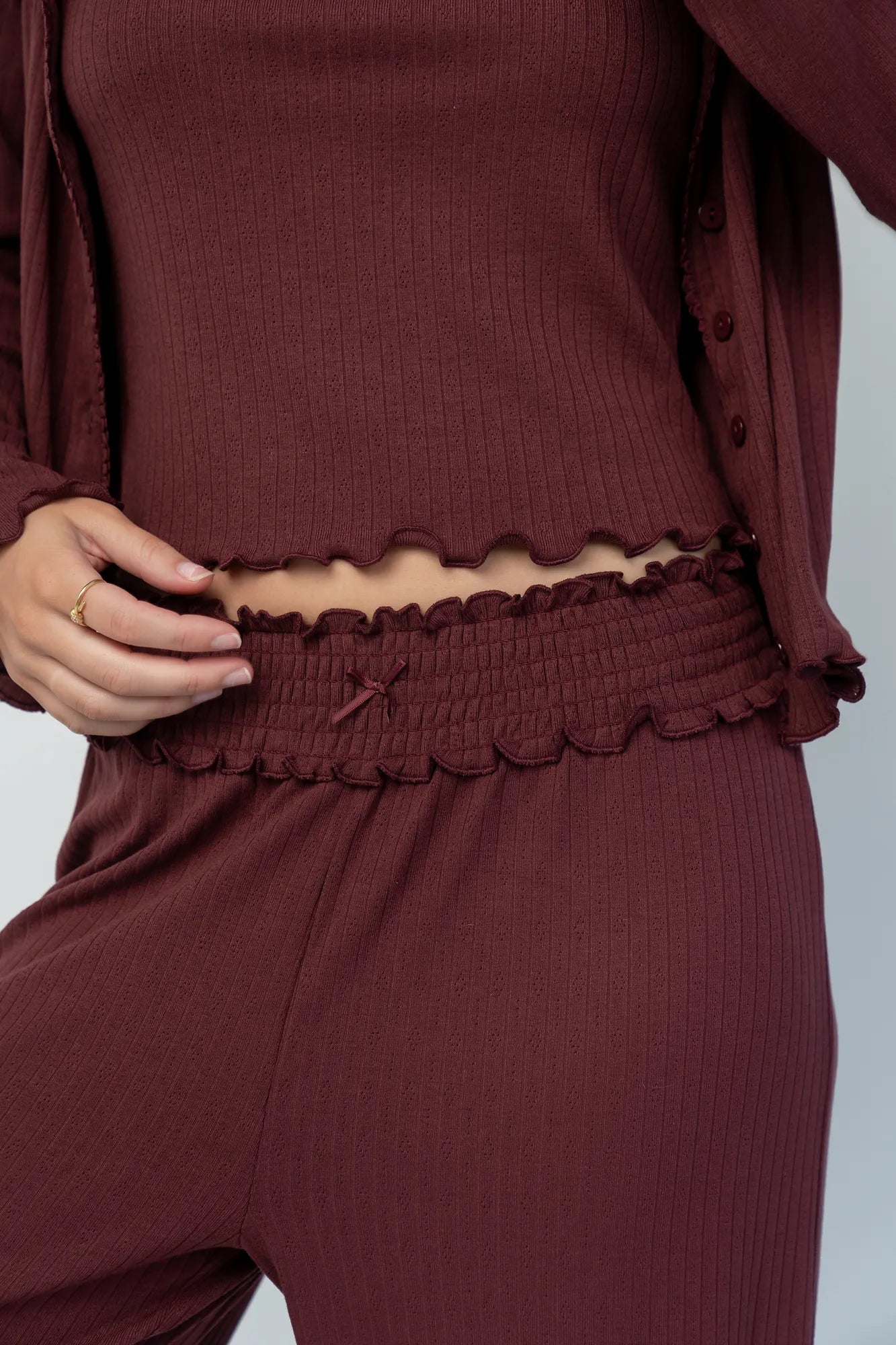 Louise Soft Knit Pajama Set | Baltic Born Mulberry