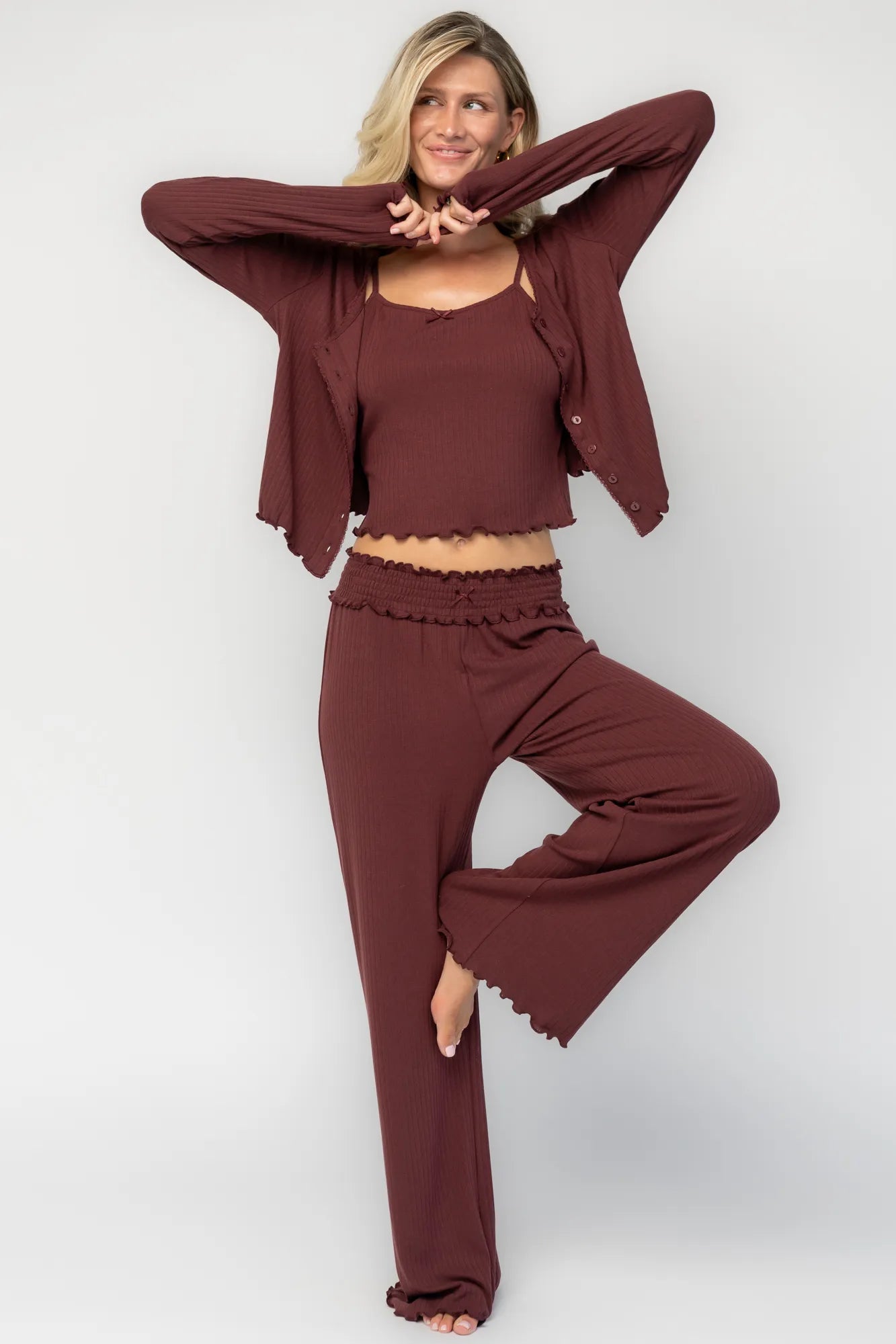 Louise Soft Knit Pajama Set | Baltic Born Mulberry