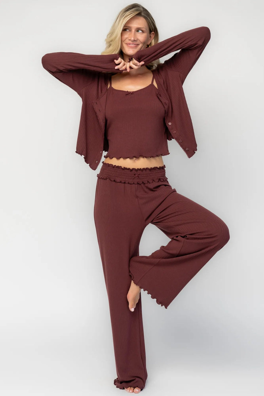 Louise Soft Knit Pajama Set | Baltic Born Mulberry