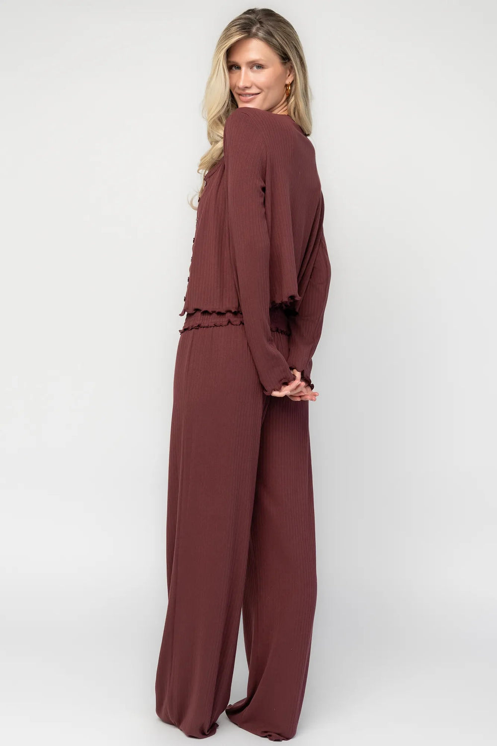 Louise Soft Knit Pajama Set | Baltic Born Mulberry