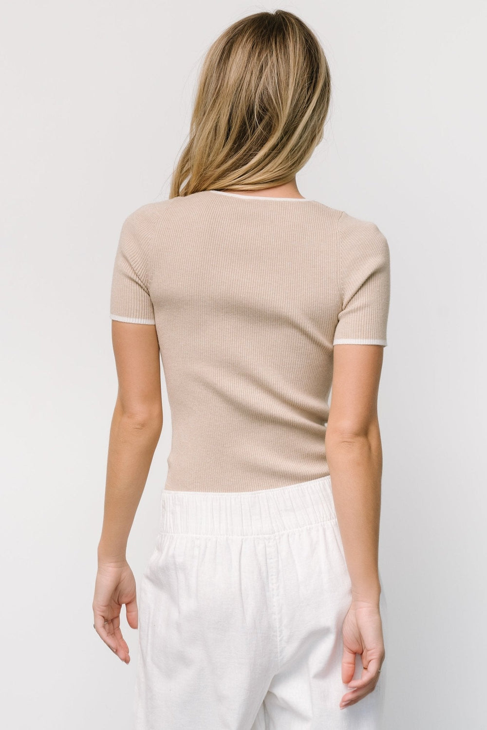 Dena Ribbed Top | Baltic Born Natural + Ivory