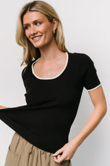 Dena Ribbed Top | Baltic Born Black + White