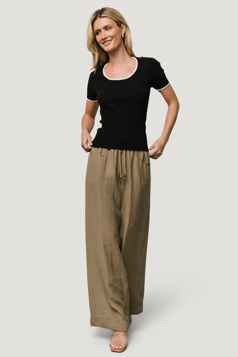 Dena Ribbed Top | Baltic Born Black + White