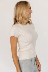 Penny Pointelle Top | Baltic Born Ivory