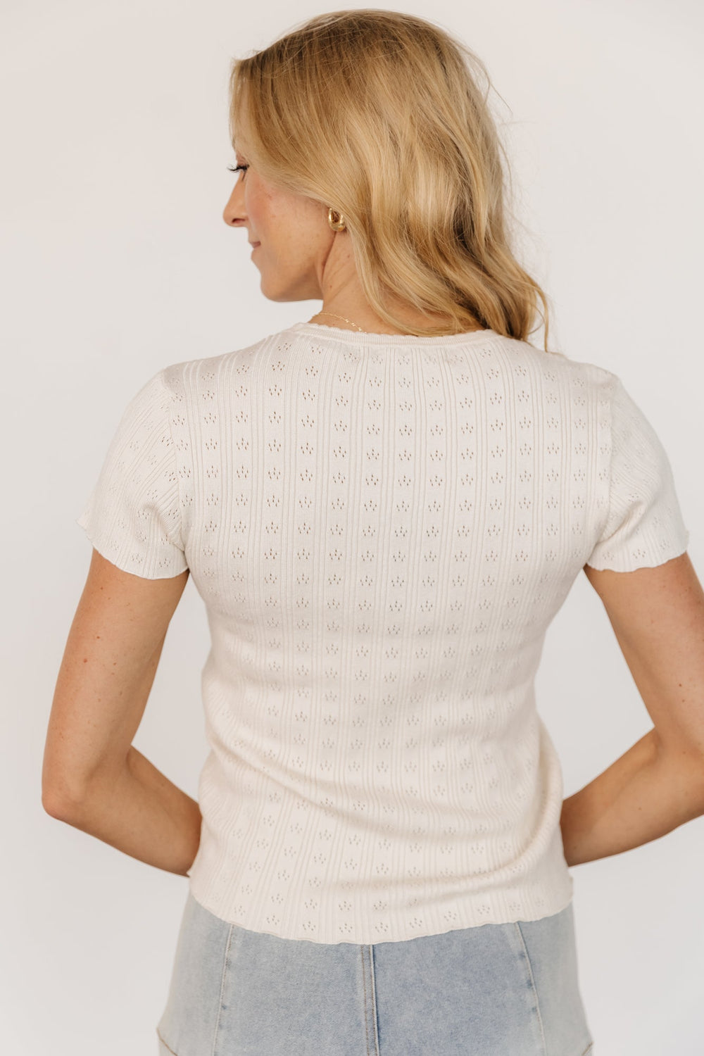 Penny Pointelle Top | Baltic Born Ivory