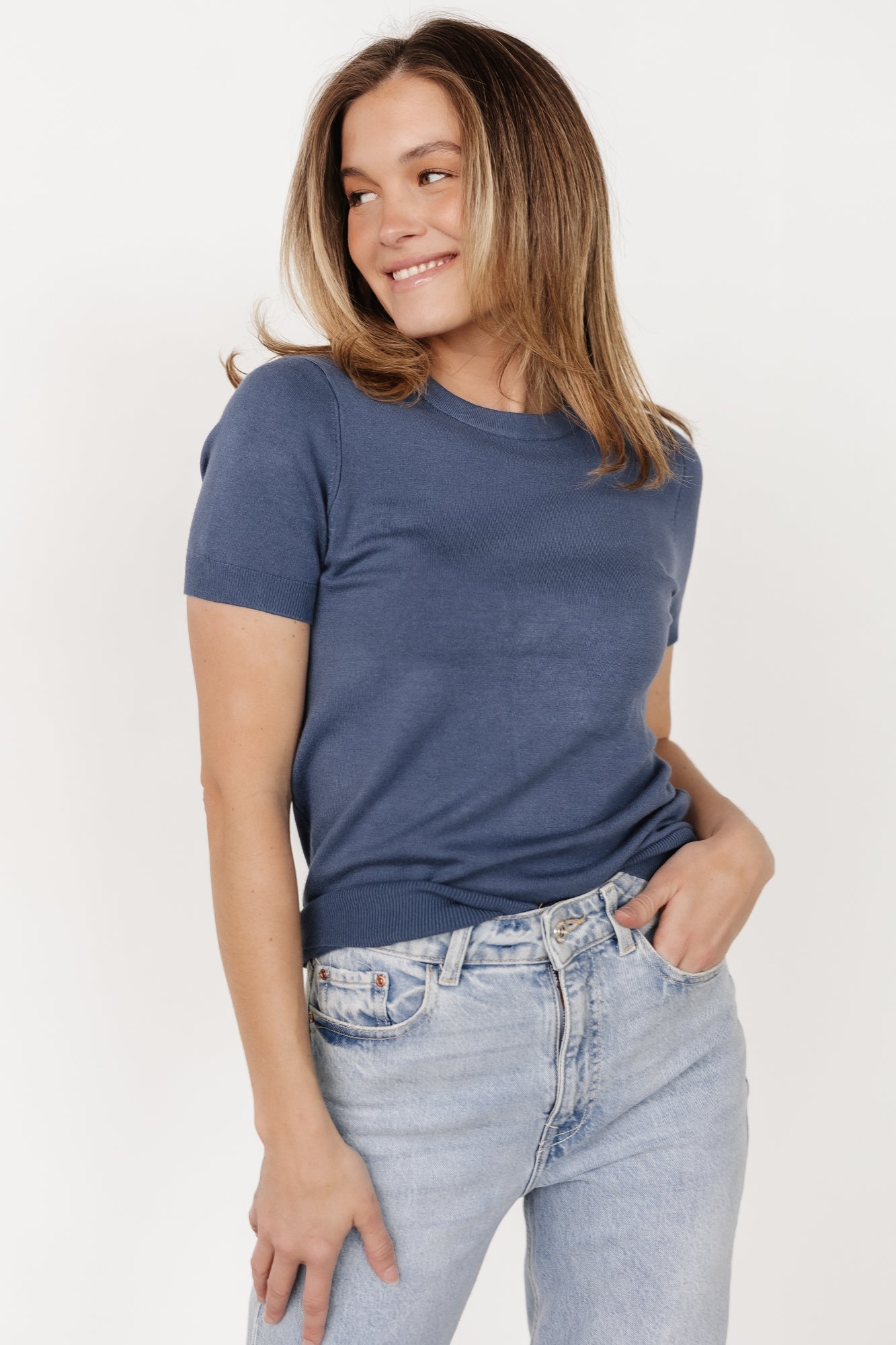 Hannah Knit Top | Baltic Born Slate Blue