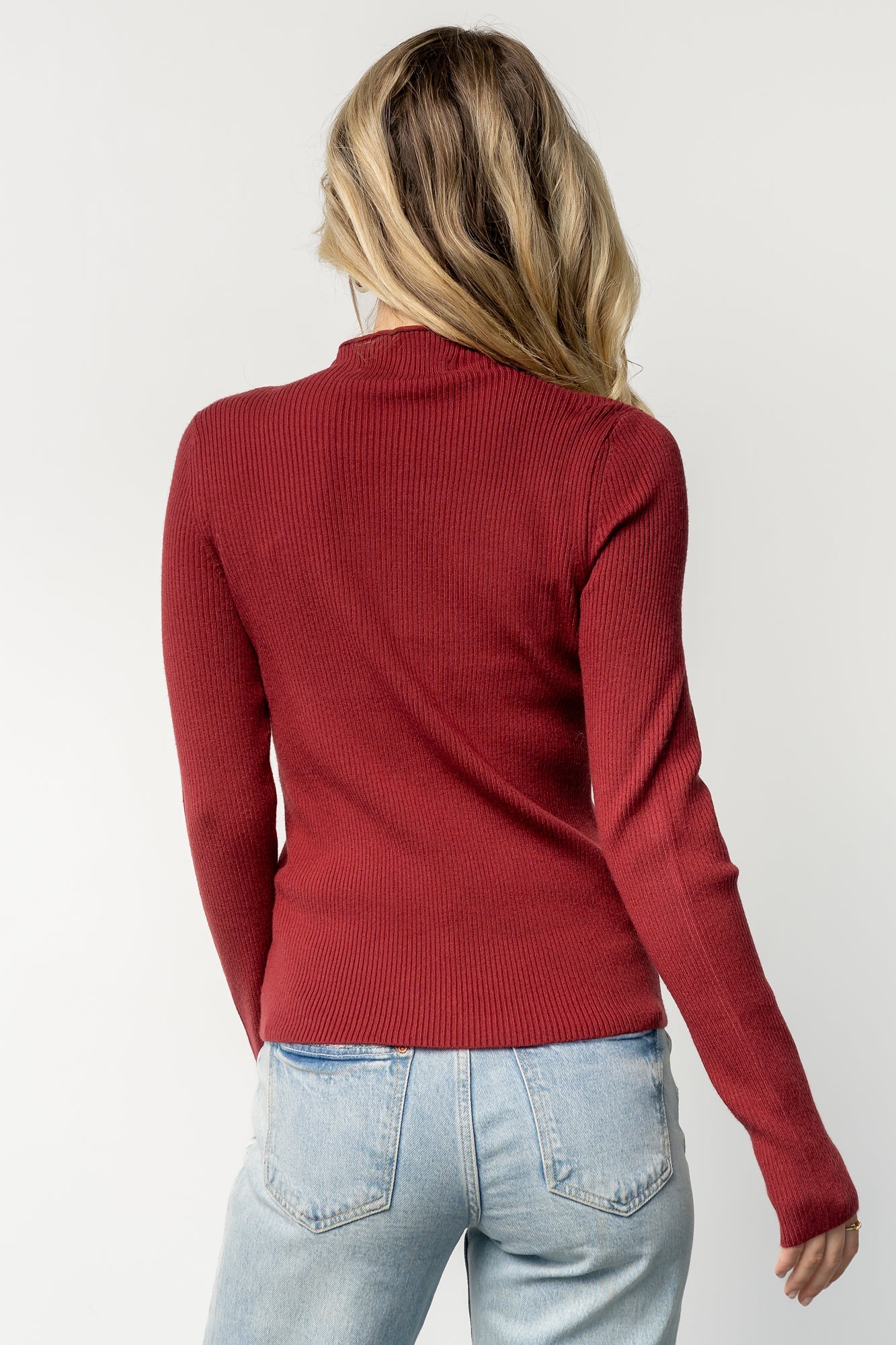 Ilsa Ribbed Sweater Top | Baltic Born Merlot