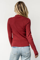 Ilsa Ribbed Sweater Top | Baltic Born Merlot