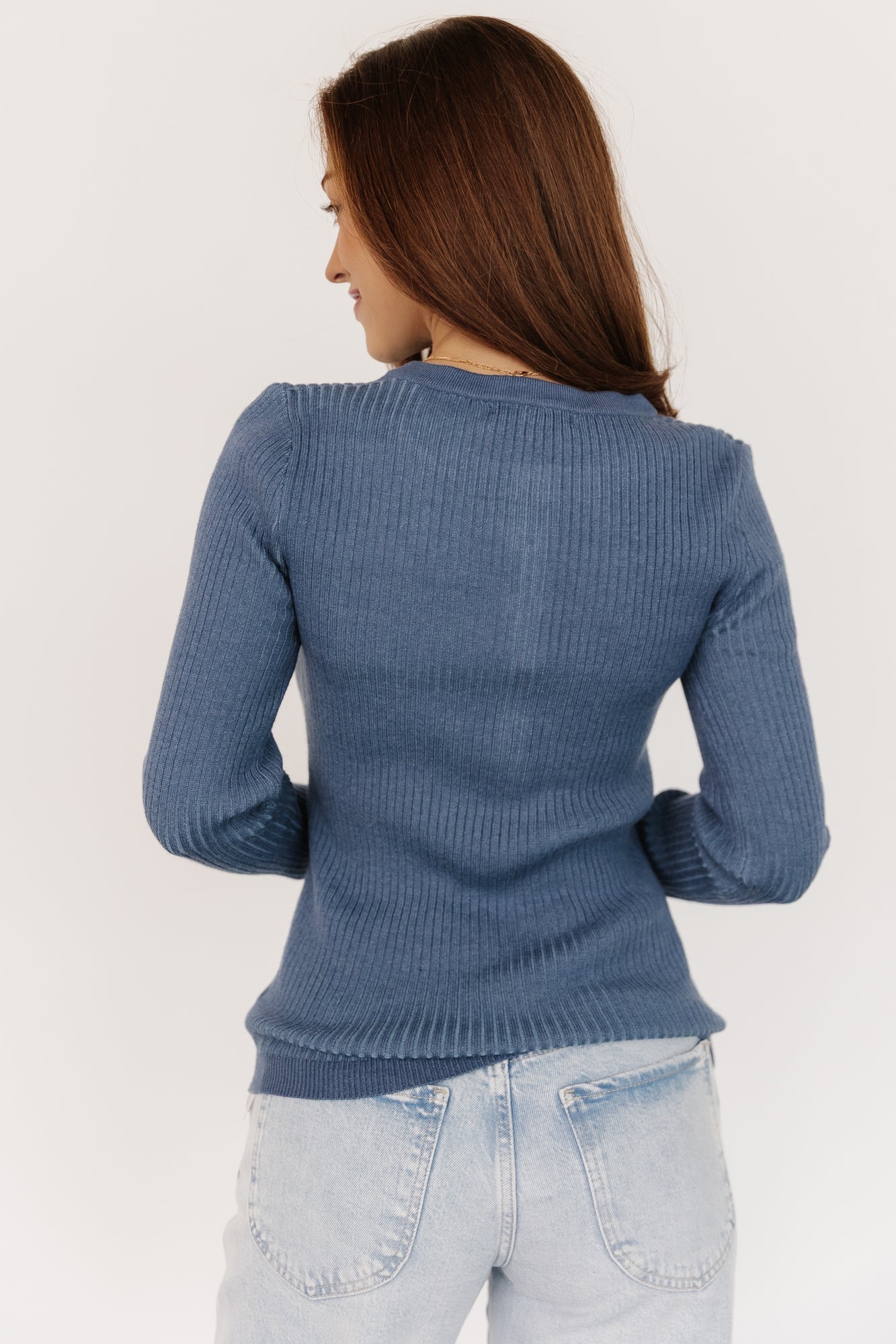 Stevie Ribbed Sweater | Baltic Born Blue