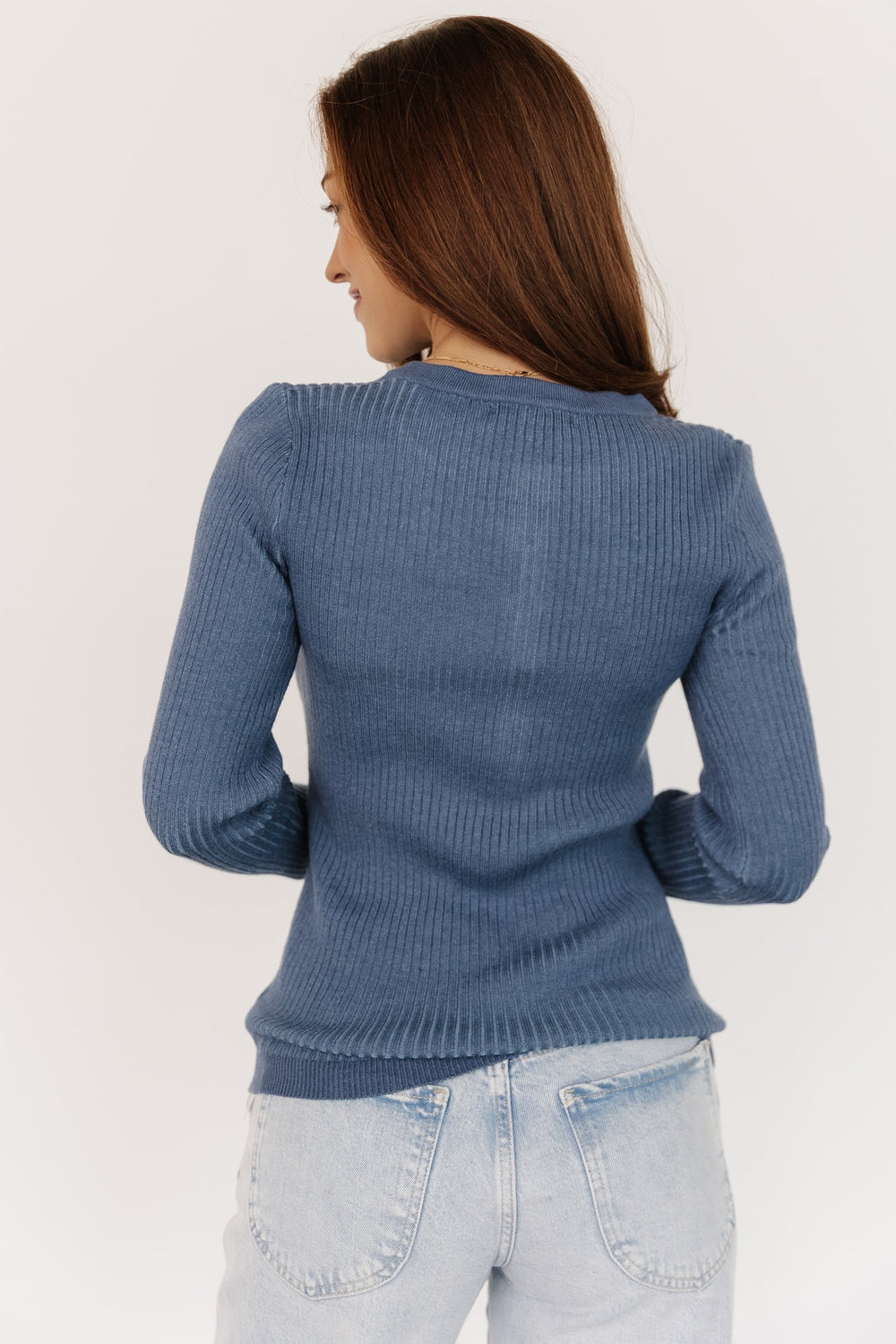 Stevie Ribbed Sweater | Baltic Born Blue