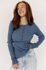 Stevie Ribbed Sweater | Baltic Born Blue