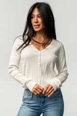 Heidi Pointelle Cardigan | Baltic Born Ivory