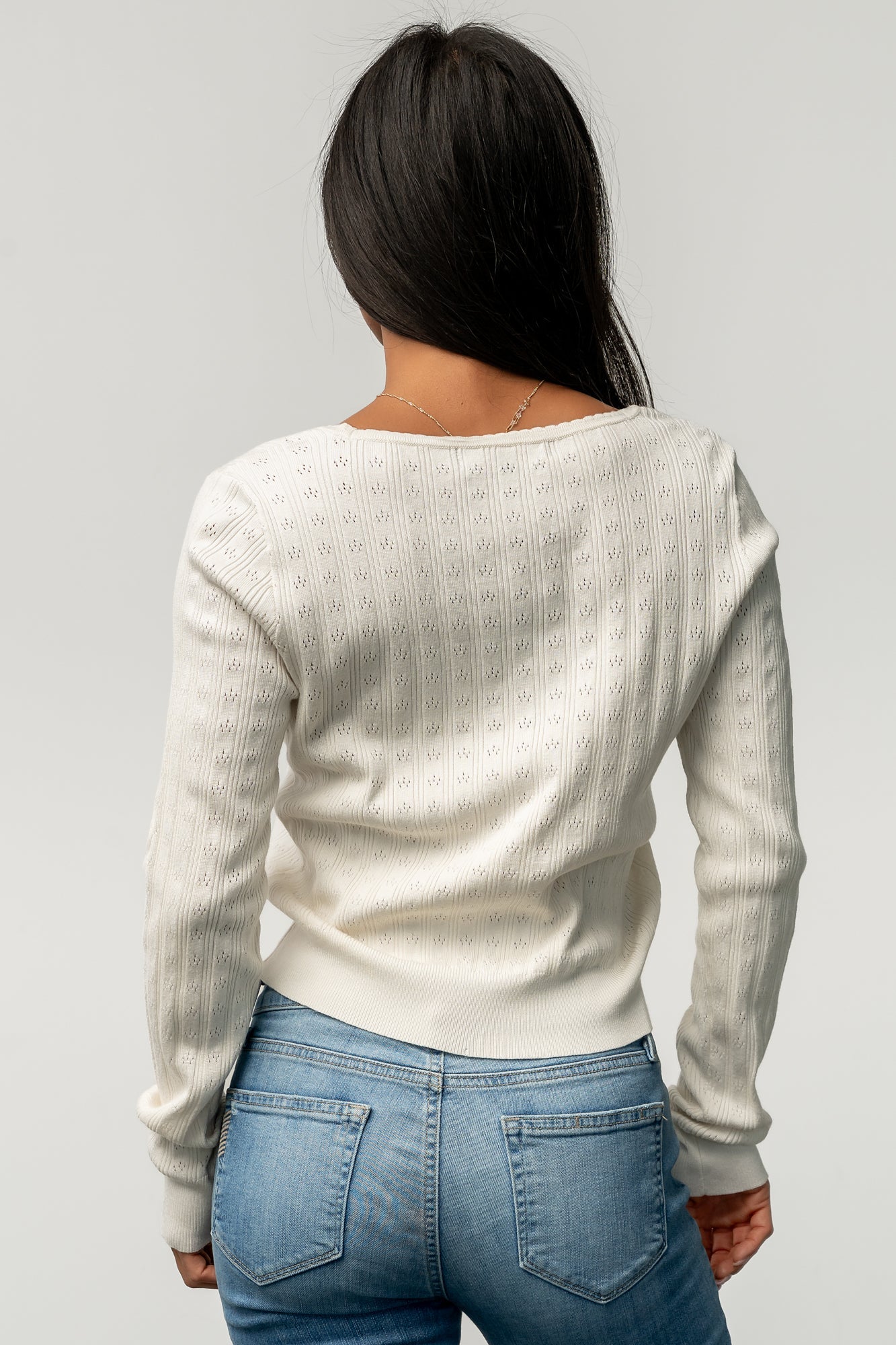 Heidi Pointelle Cardigan | Baltic Born Ivory