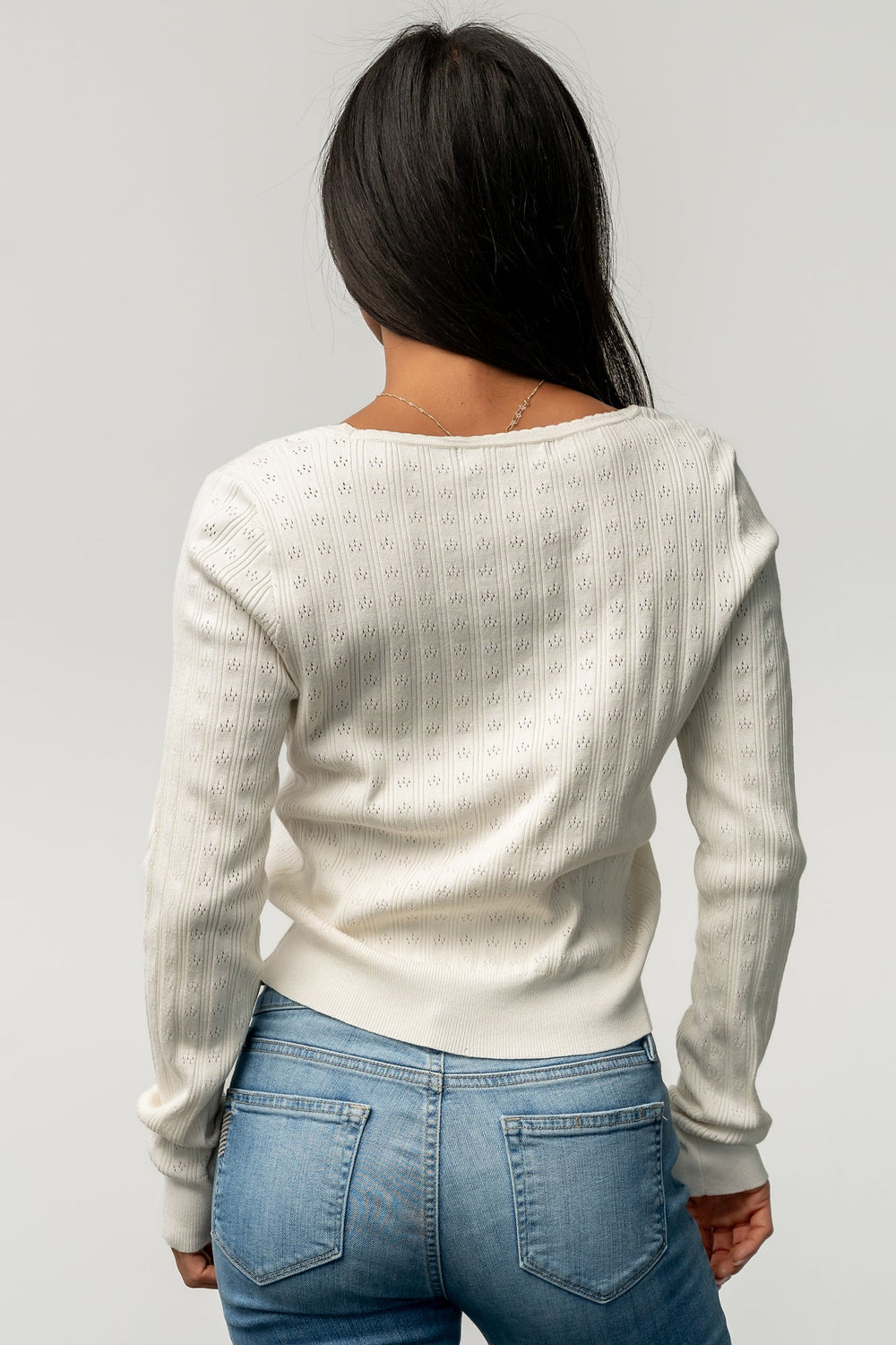 Heidi Pointelle Cardigan | Baltic Born Ivory