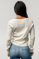 Heidi Pointelle Cardigan | Baltic Born Ivory