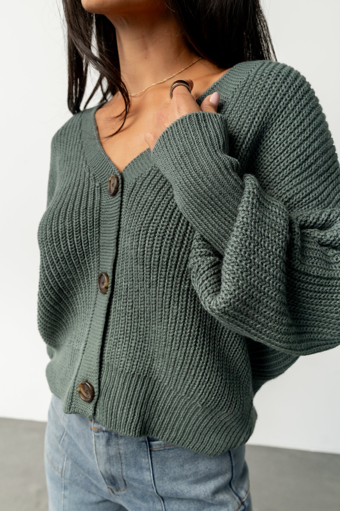 Gracie Knit Cardigan | Baltic Born Winter Green
