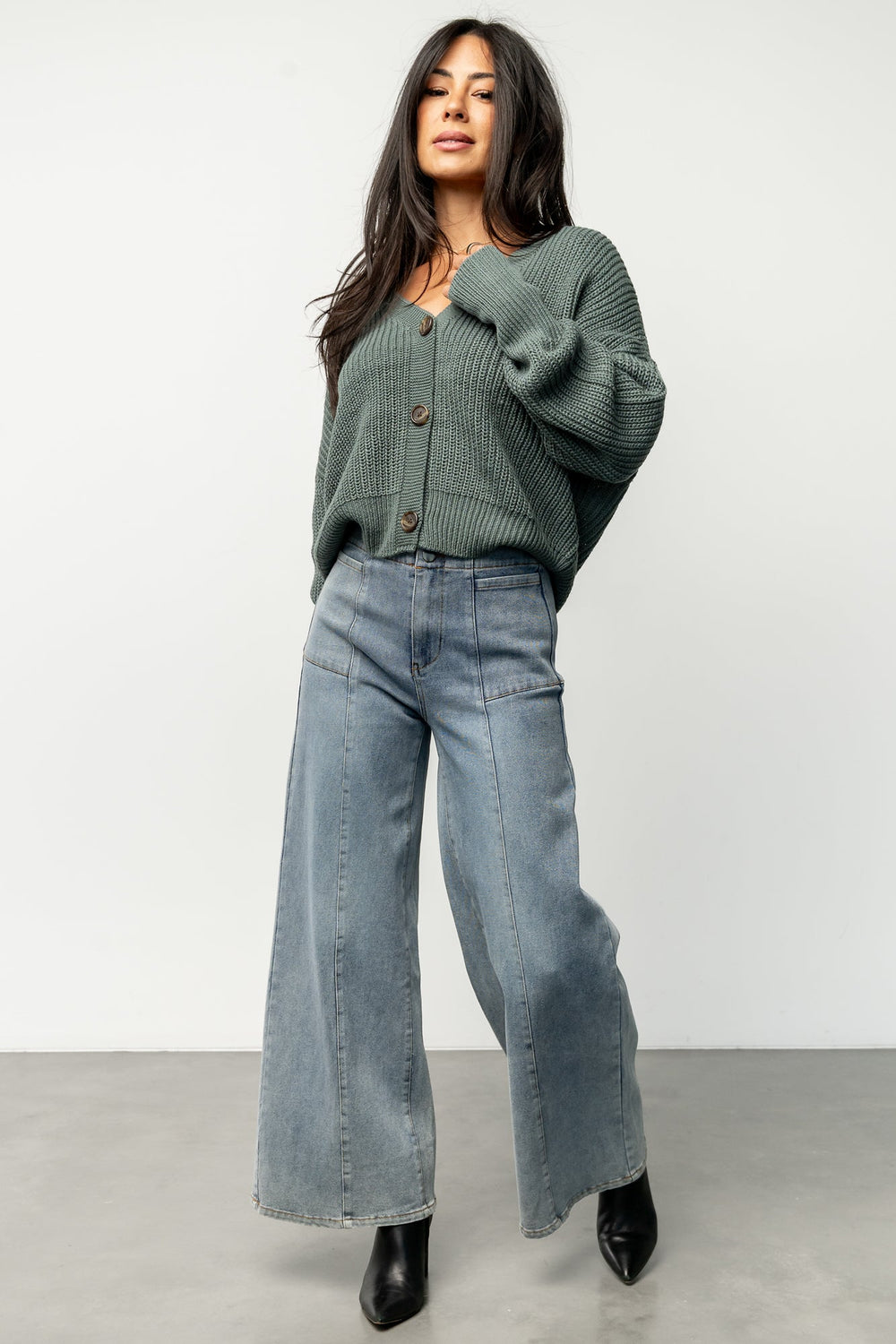 Gracie Knit Cardigan | Baltic Born Winter Green