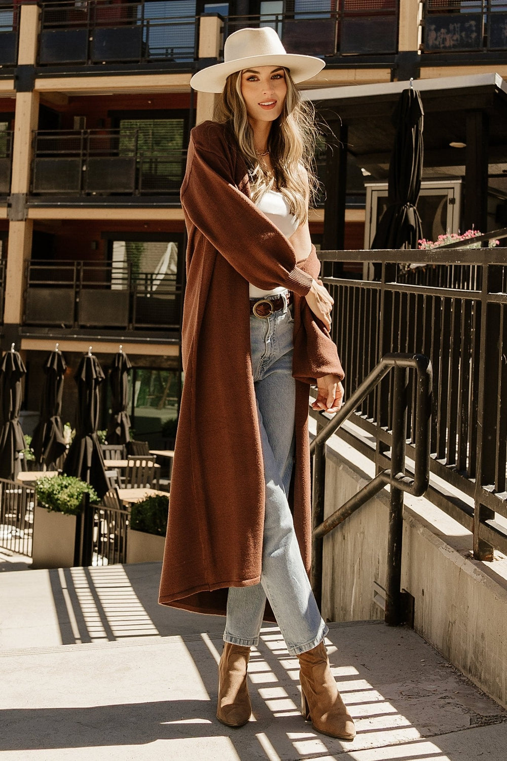 Ethel Long Cardigan | Baltic Born Dark Brown