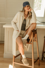 Ontario Long Button Cardigan | Baltic Born Oatmeal