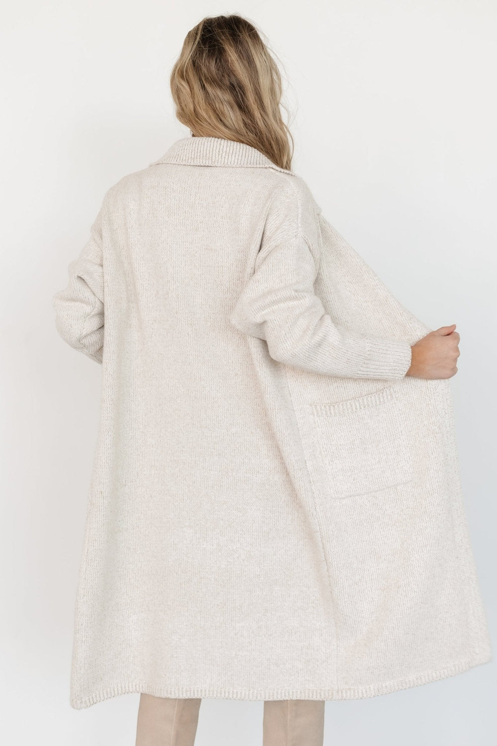 Ontario Long Button Cardigan | Baltic Born Oatmeal