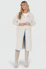 Ontario Long Button Cardigan | Baltic Born Oatmeal