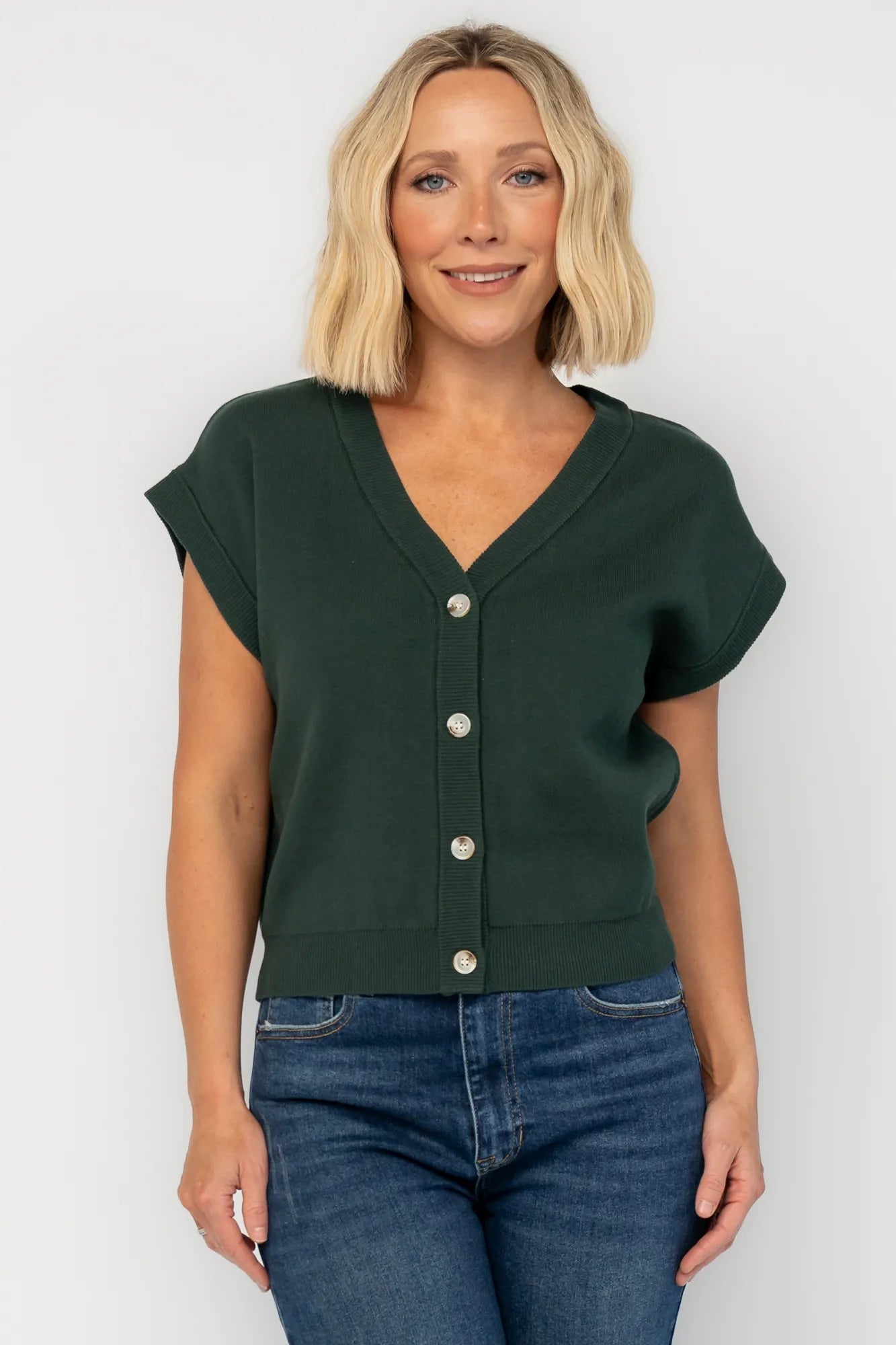 Lily Cardigan Sweater Top | Baltic Born Dark Green